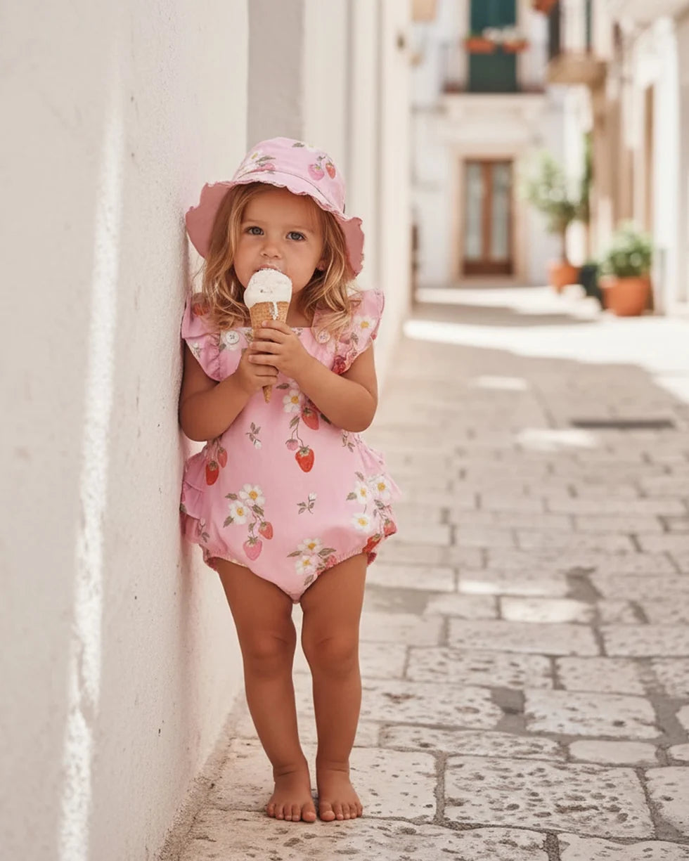 Baby Romper Strawberry Fields Blossom