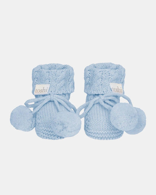 Organic Booties Bluebell