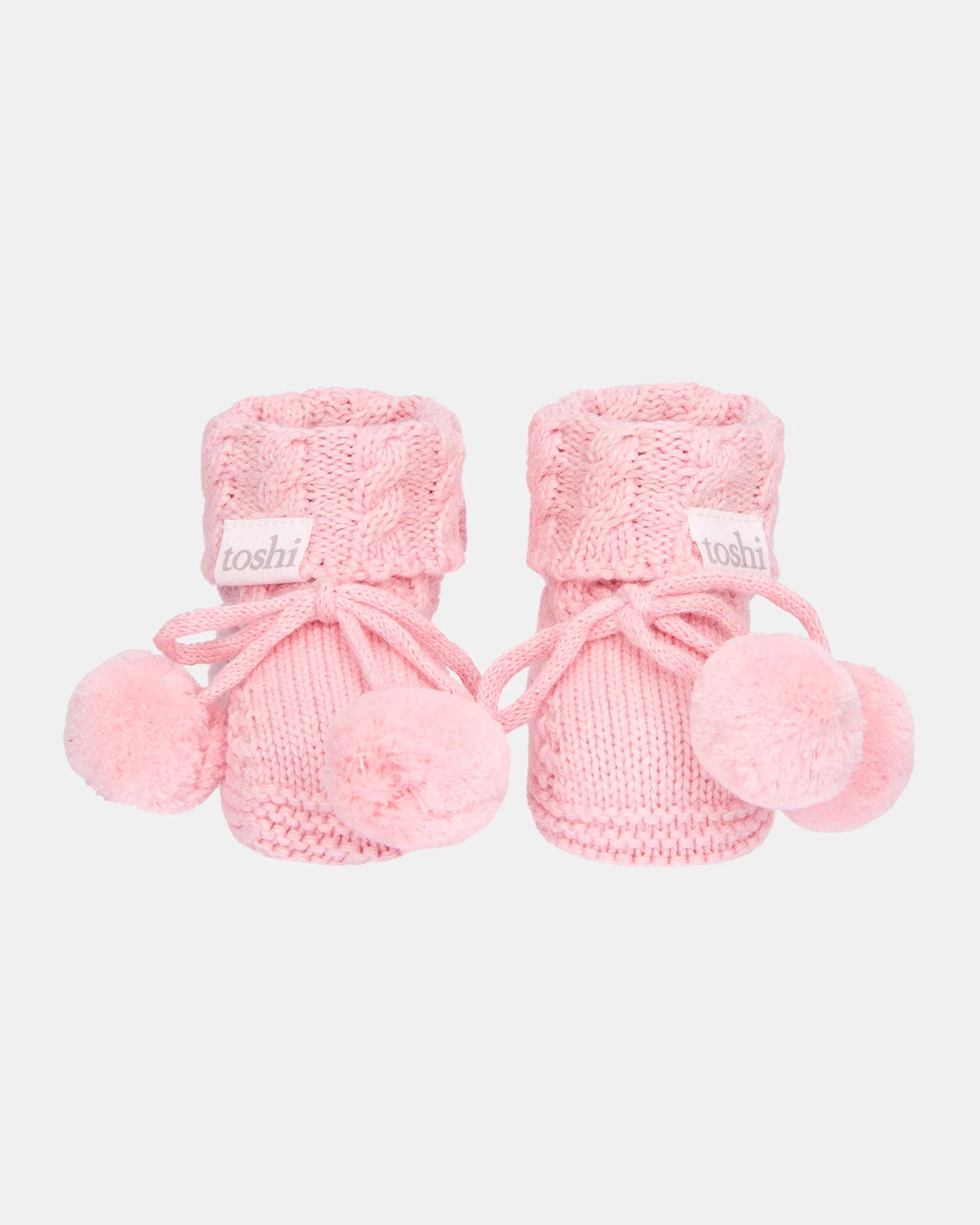 Organic Booties Misty Rose