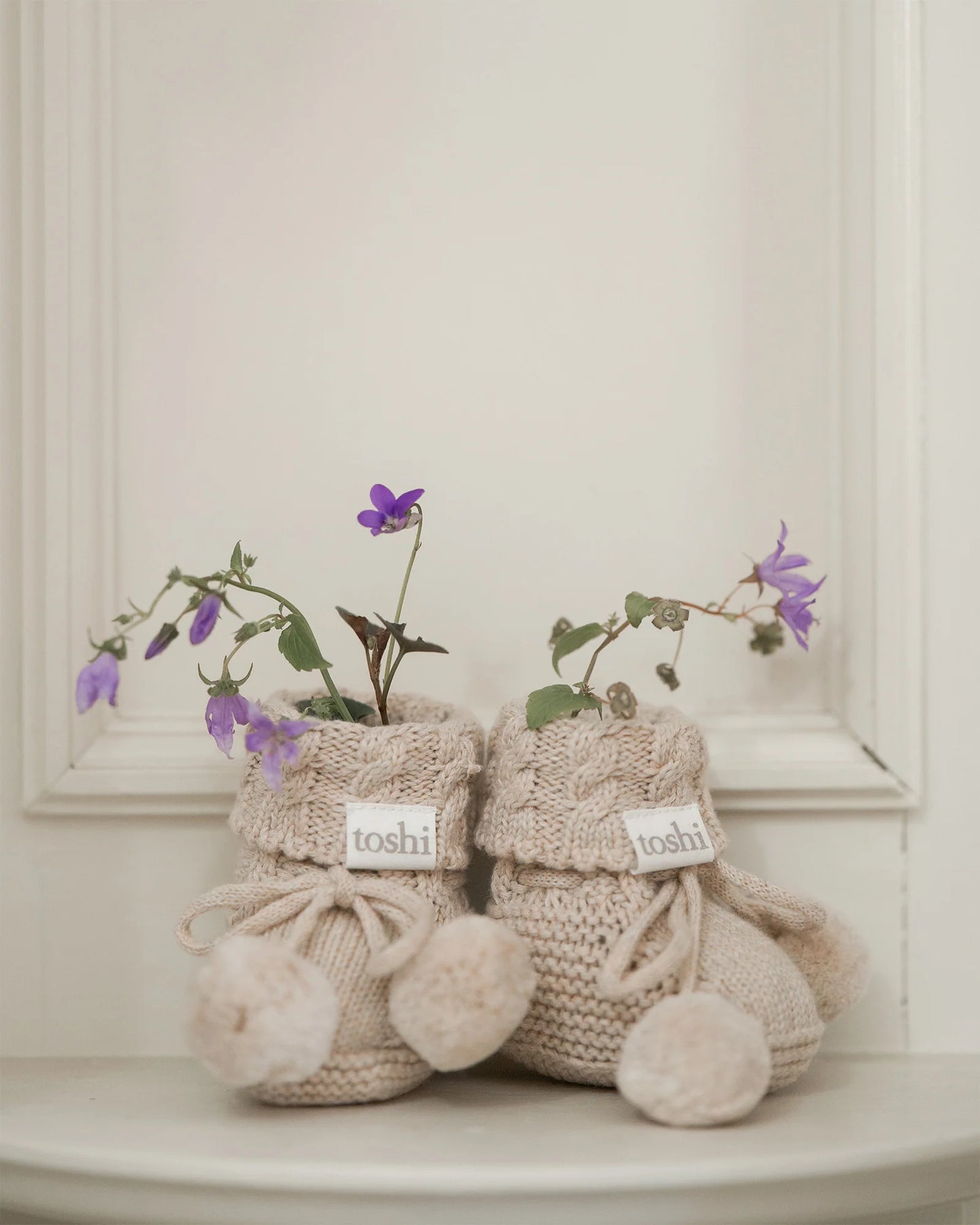 Organic Booties Oatmeal