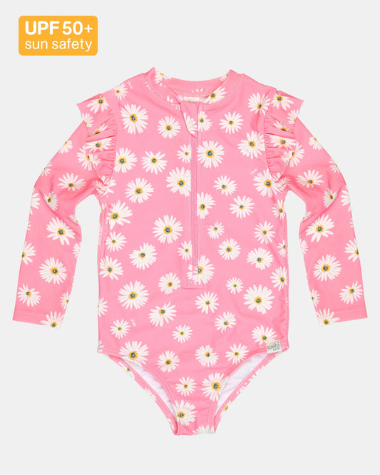 Swim Bodysuit Ripple Daisy Watermelon