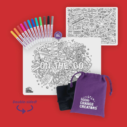 Reusable Silicone Colouring Mat Kit On The Go