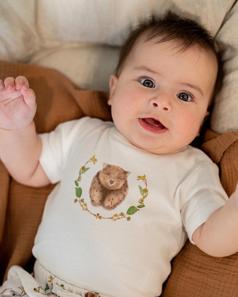 Australiana Organic Wombat Bodysuit