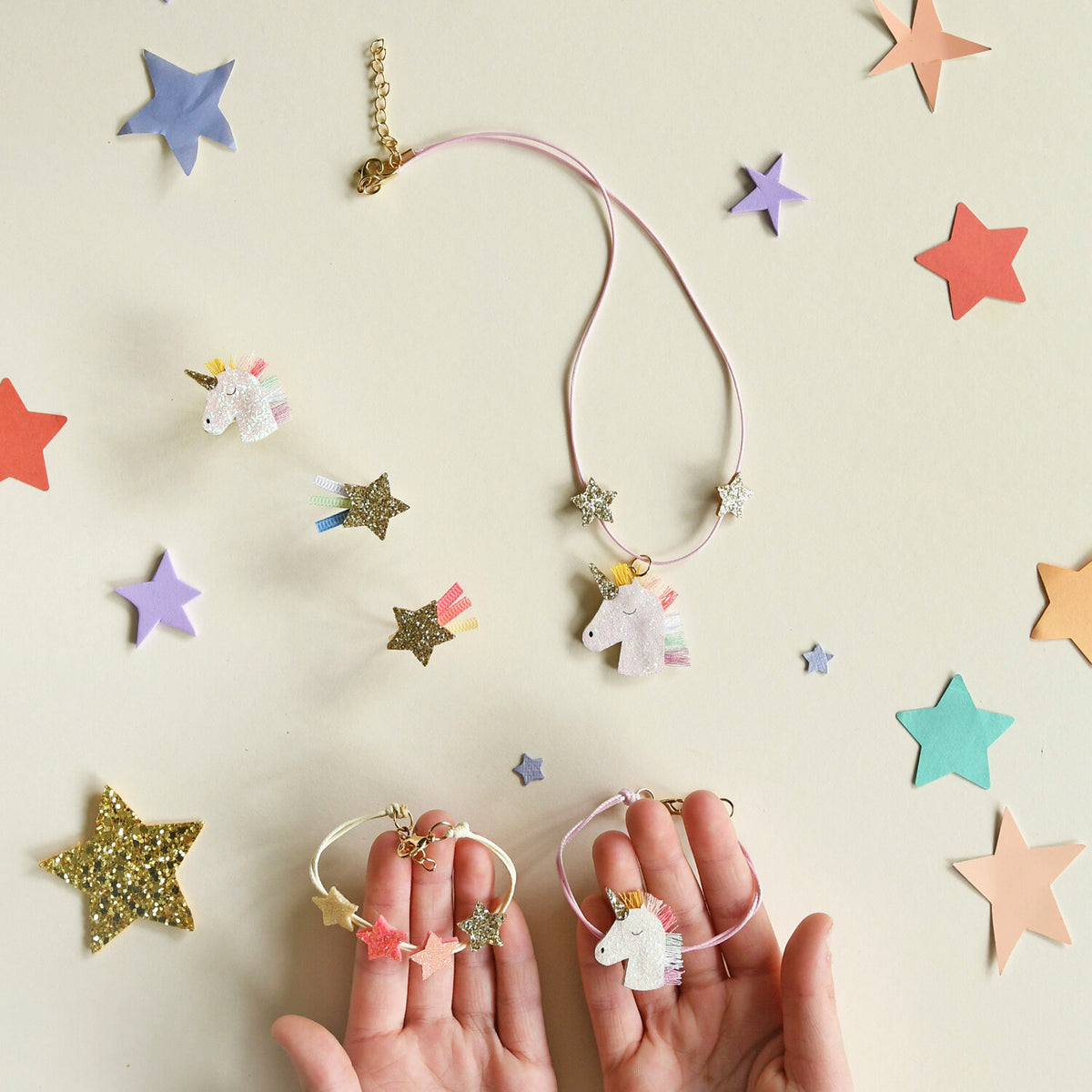 Rainbow Unicorn Bracelet Set