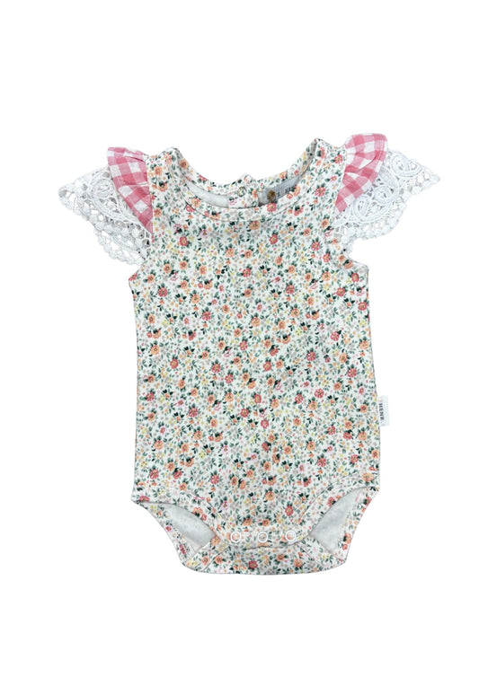 Baby Girls Knit Romper Petite Floral