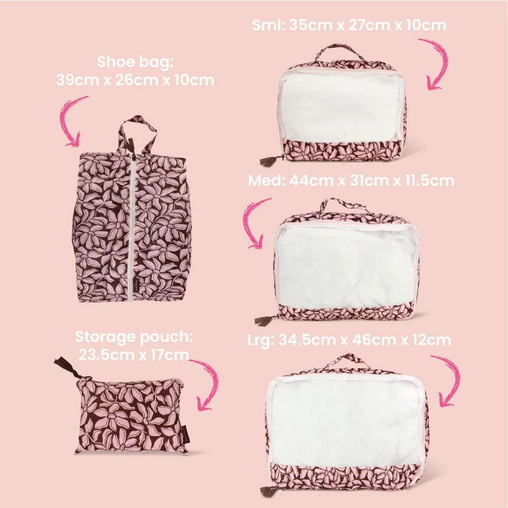 Vanity Lite Packing Cube Pink Garden