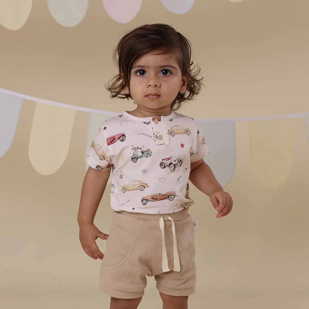 Vintage Cars Short Sleeve Bodysuit