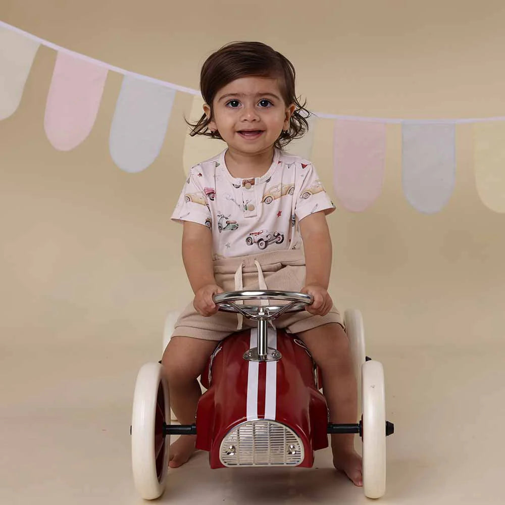 Vintage Cars Short Sleeve Bodysuit