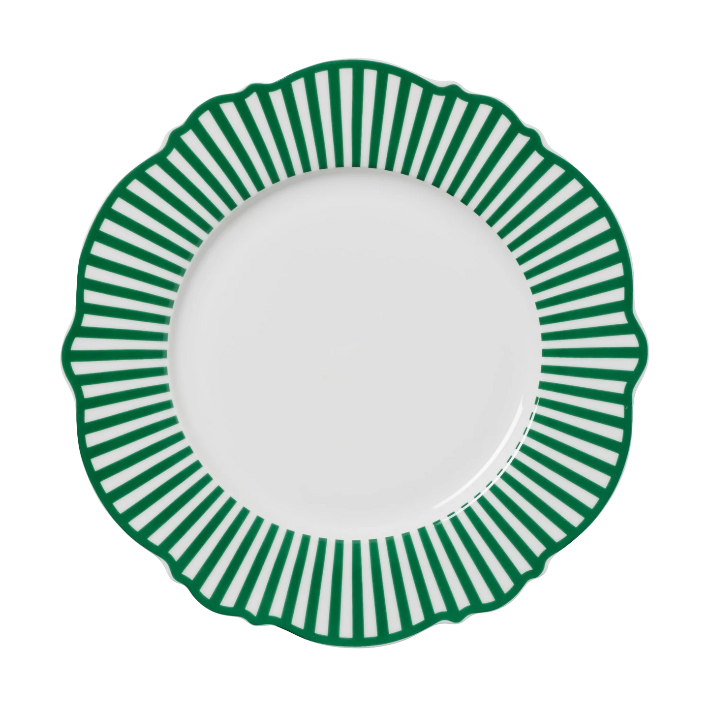 Forest Green Wave Dinner Plates Set of 4