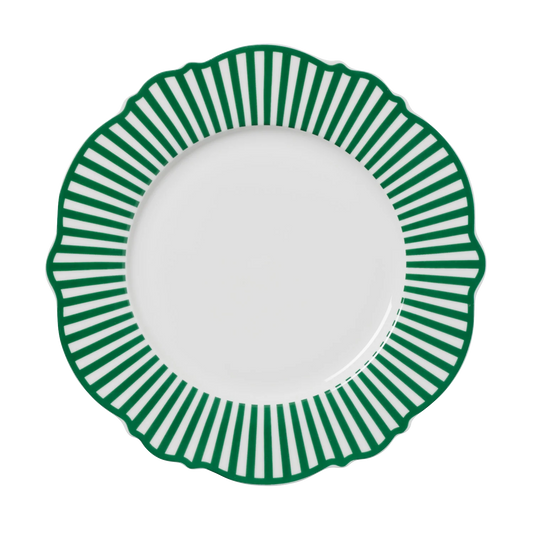 Forest Green Wave Dinner Plates Set of 4