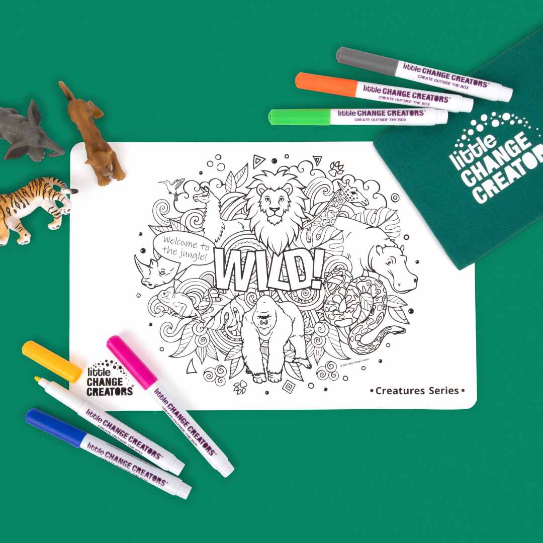WILD! Pocket Reusable Colouring In Set