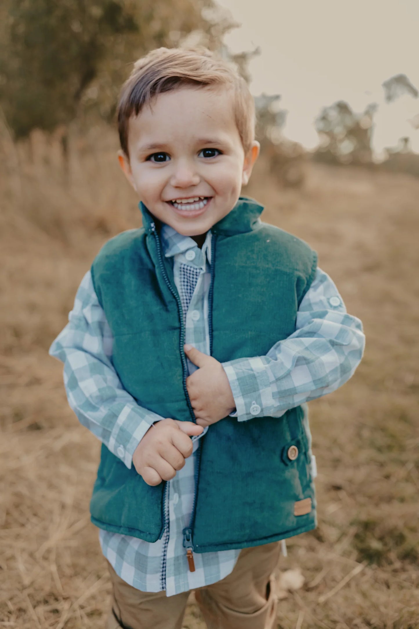 Boys Dress Shirt Large Blue Check