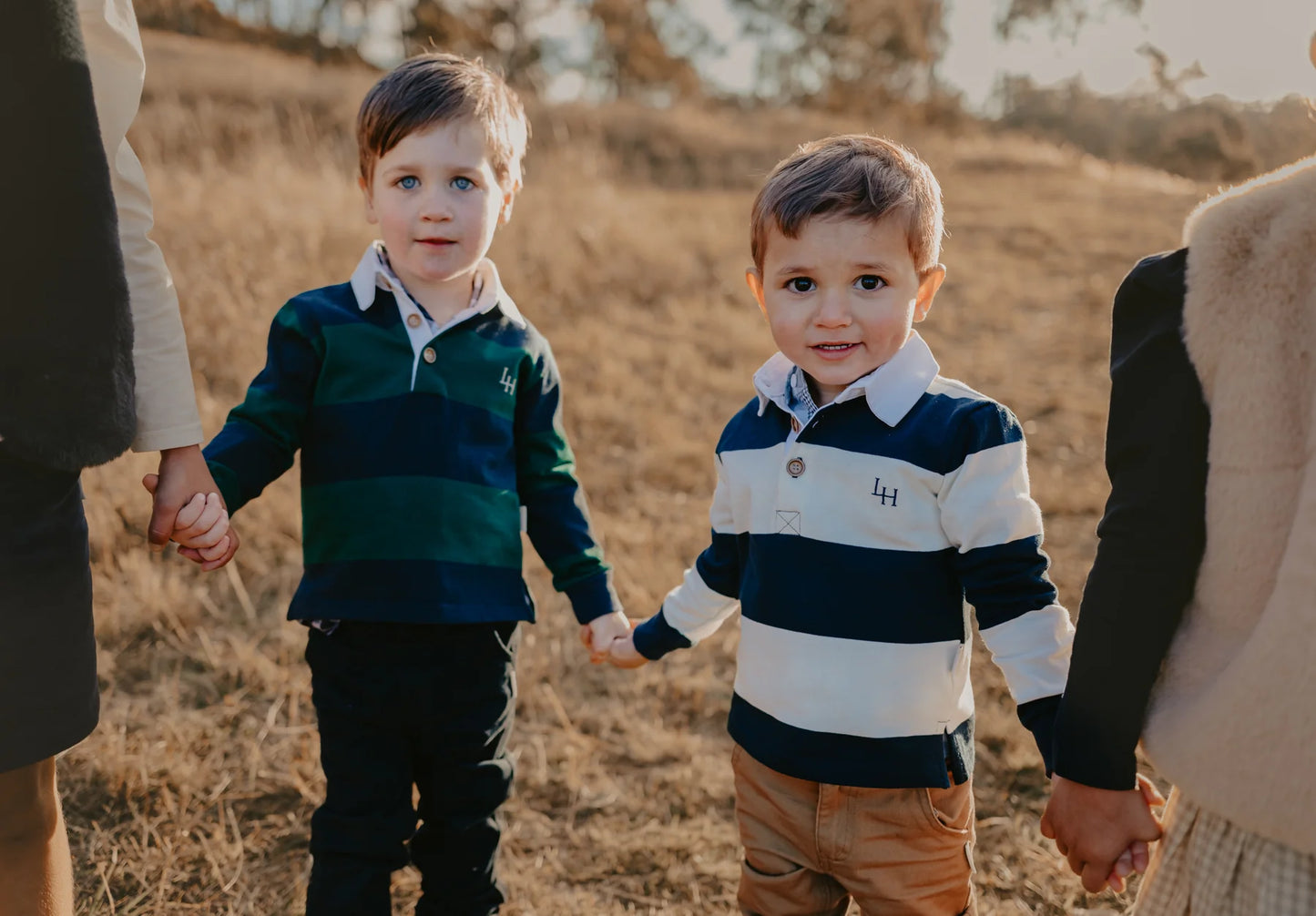 Boys Freddie Rugby Polo Cream Stripe