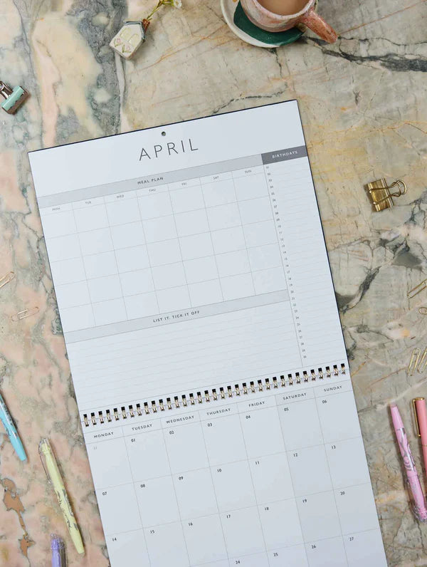 2026 Linen Planner & Calendar Navy