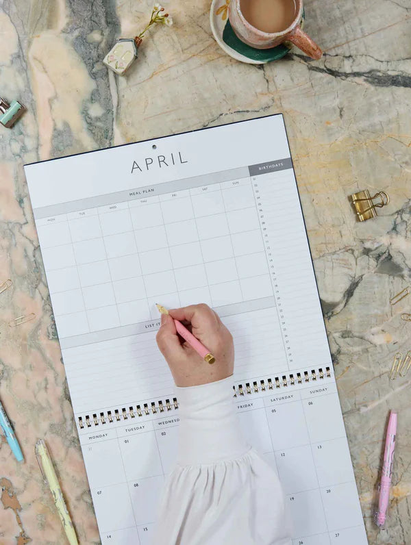 2026 Linen Planner & Calendar Navy