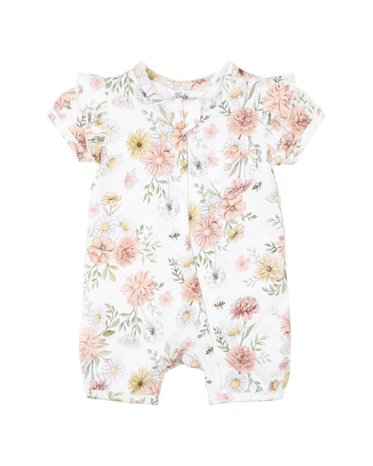 Lara Print SS Zip Romper