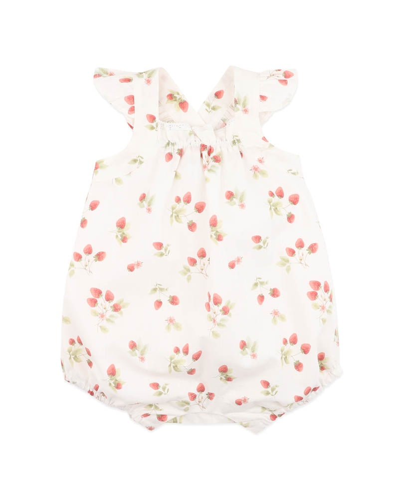 Poppy Strawberry Print Romper