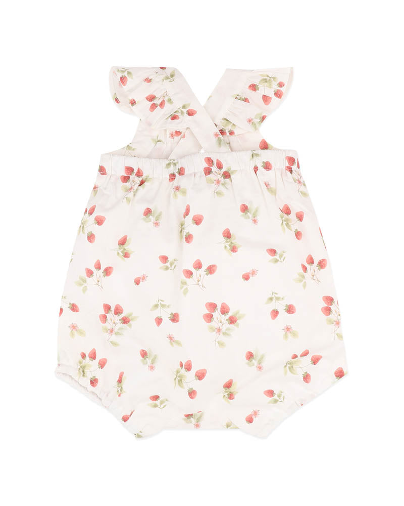 Poppy Strawberry Print Romper