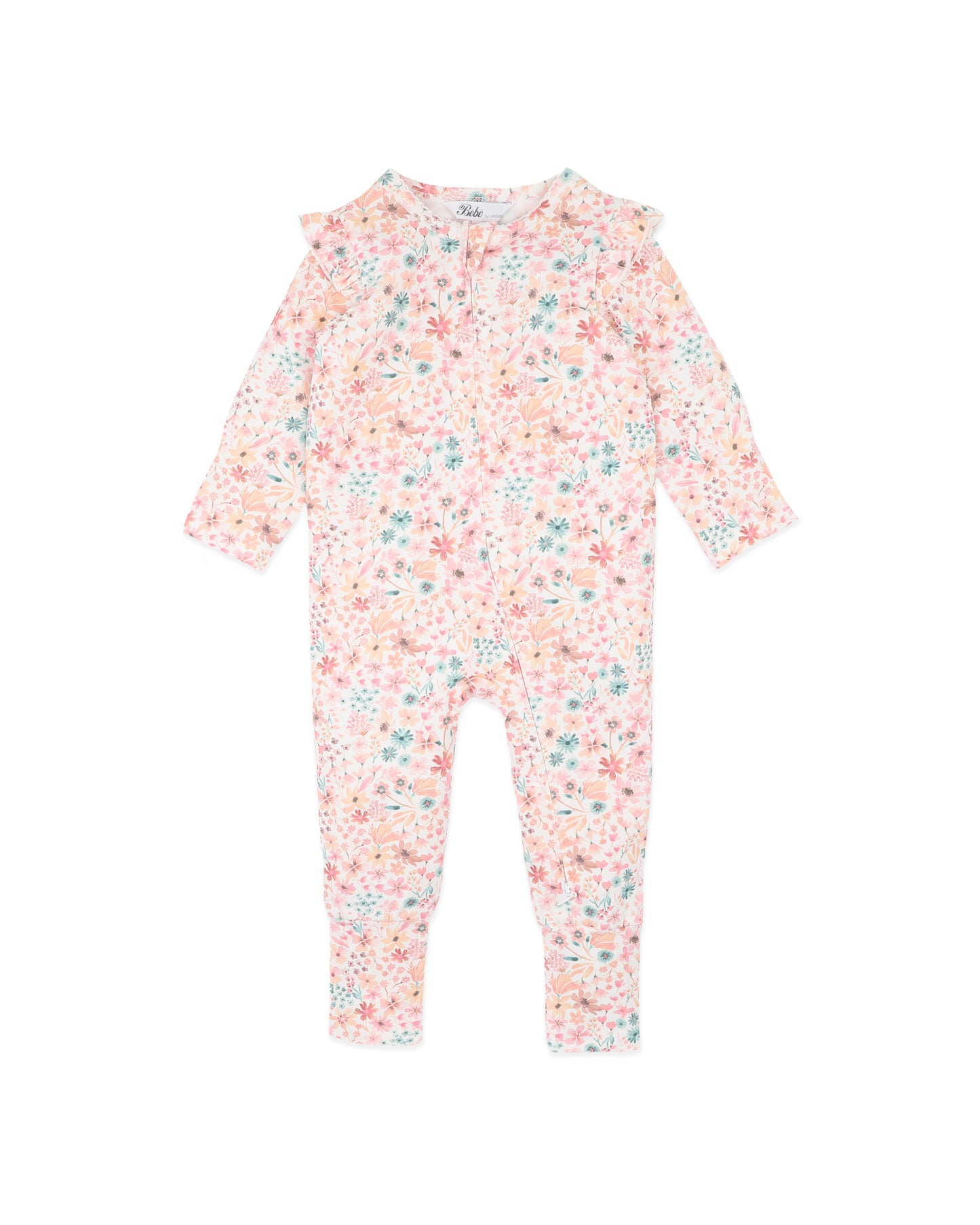 Fern Floral Organic LS Zipsuit
