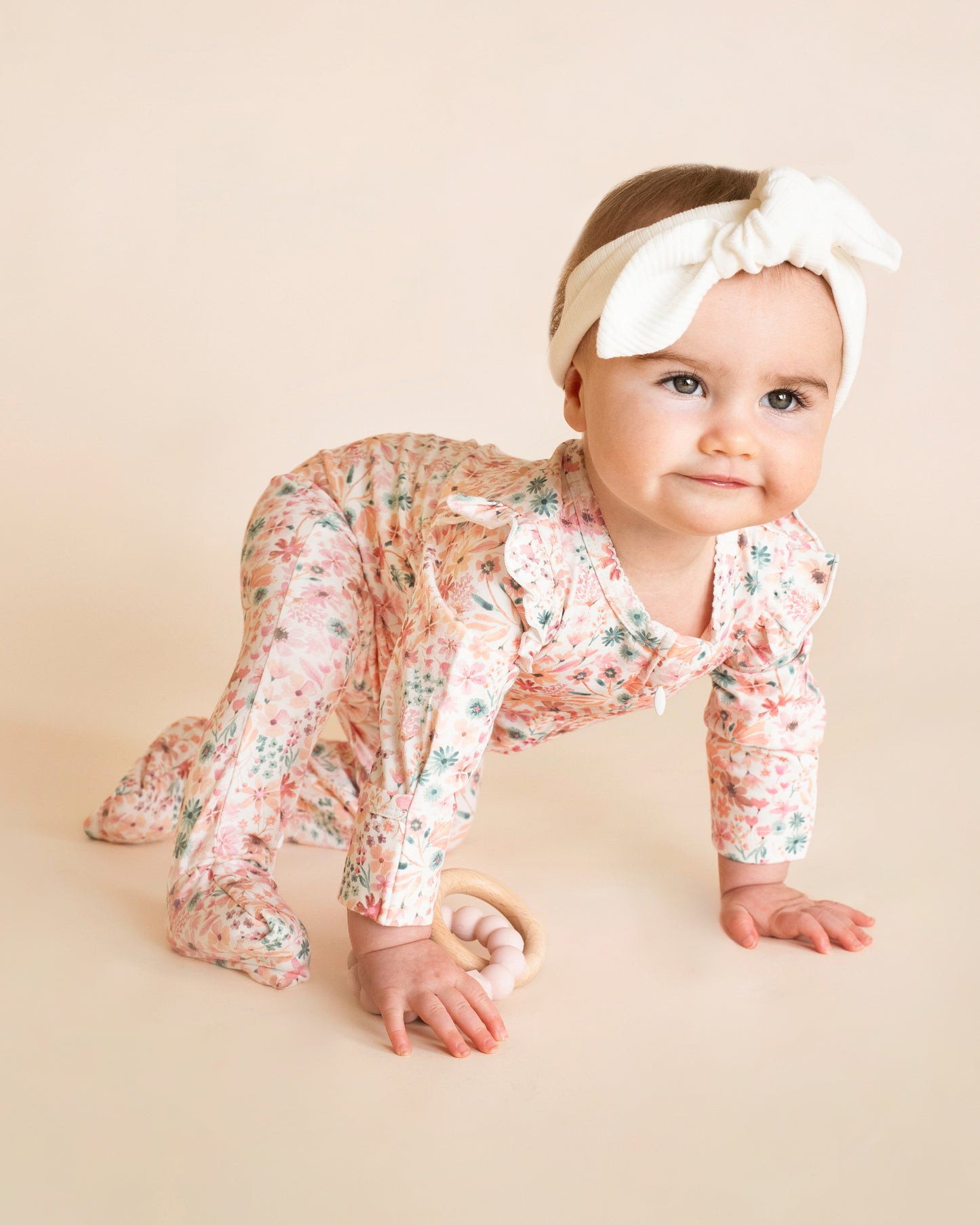 Fern Floral Organic LS Zipsuit