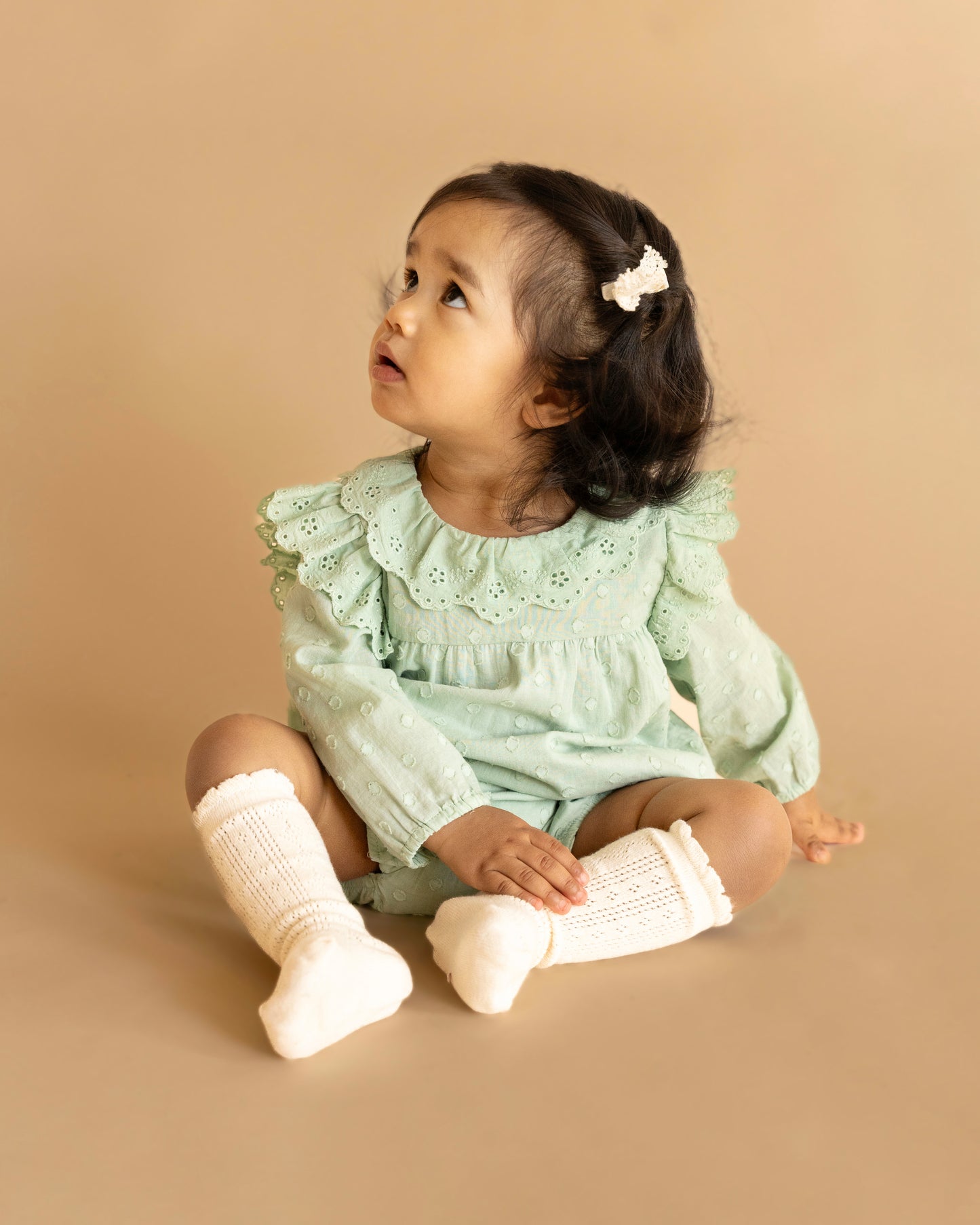 Fern Dobby LS Romper