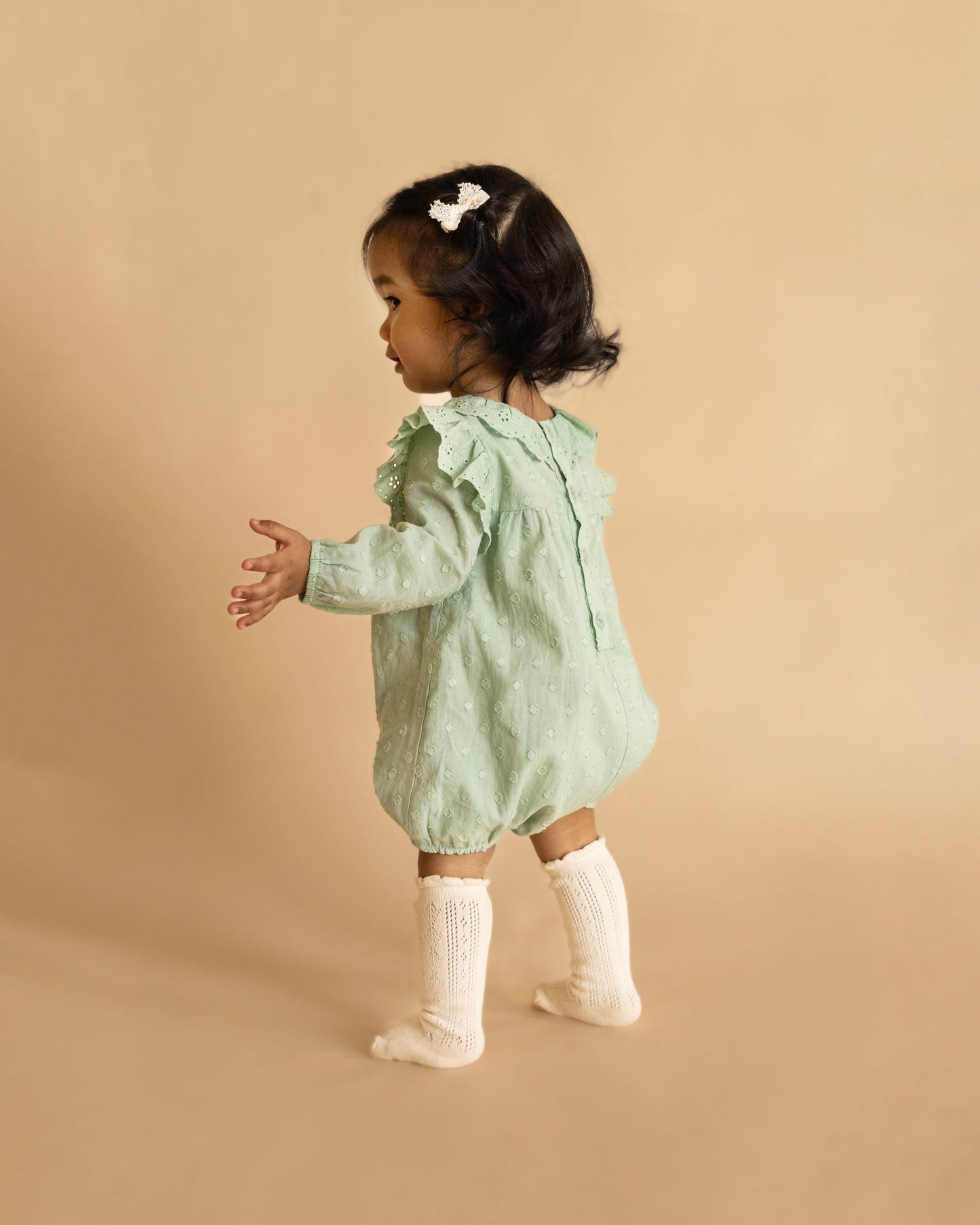 Fern Dobby LS Romper