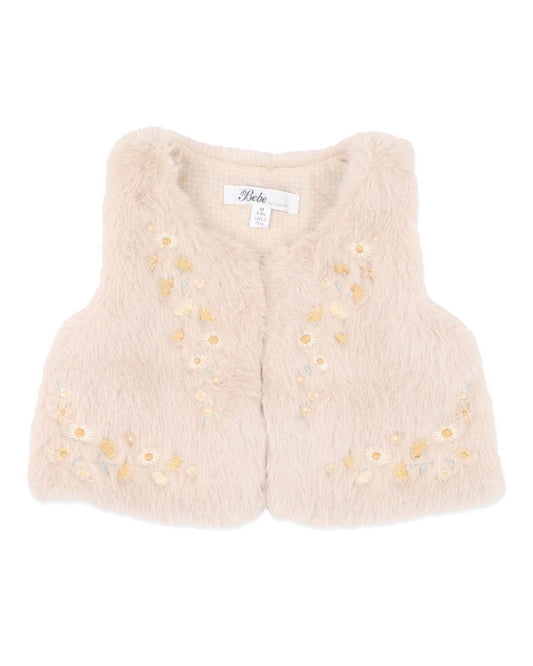 Winnie Emb Faux Fur Vest