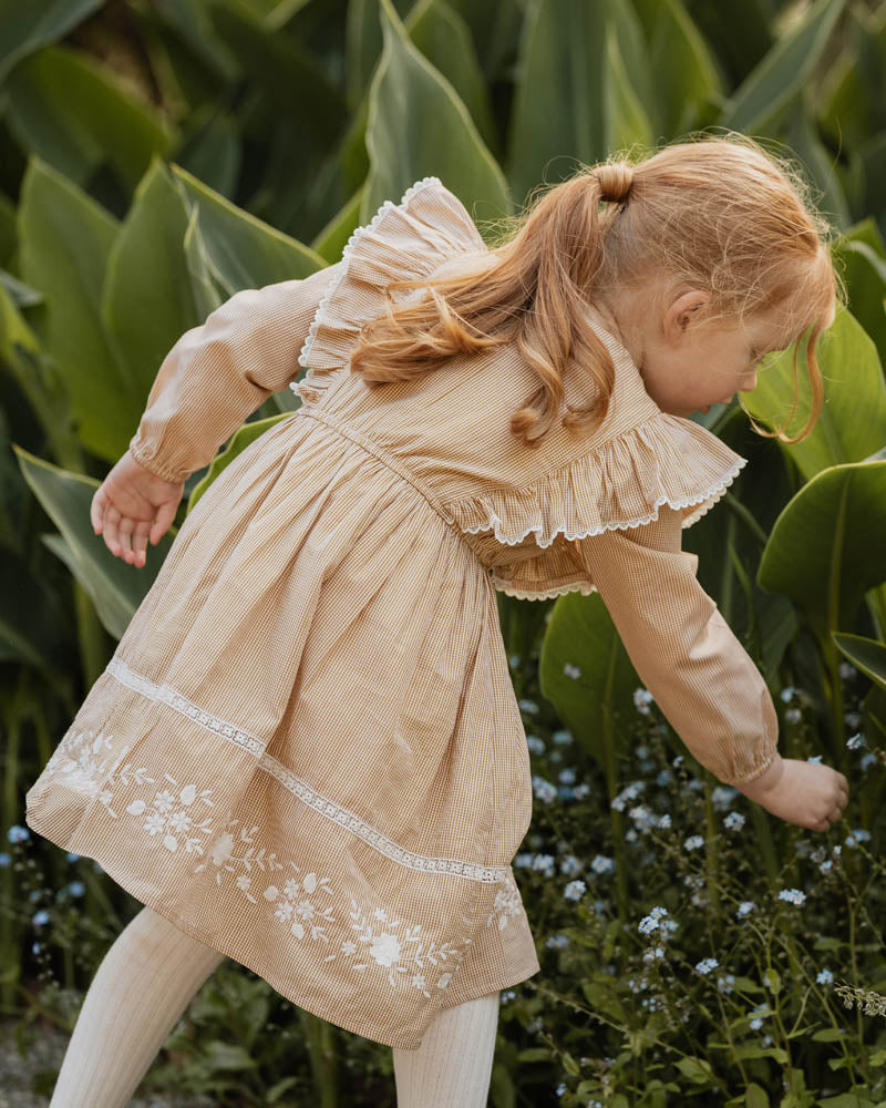 Winnie Emb Gingham Dress