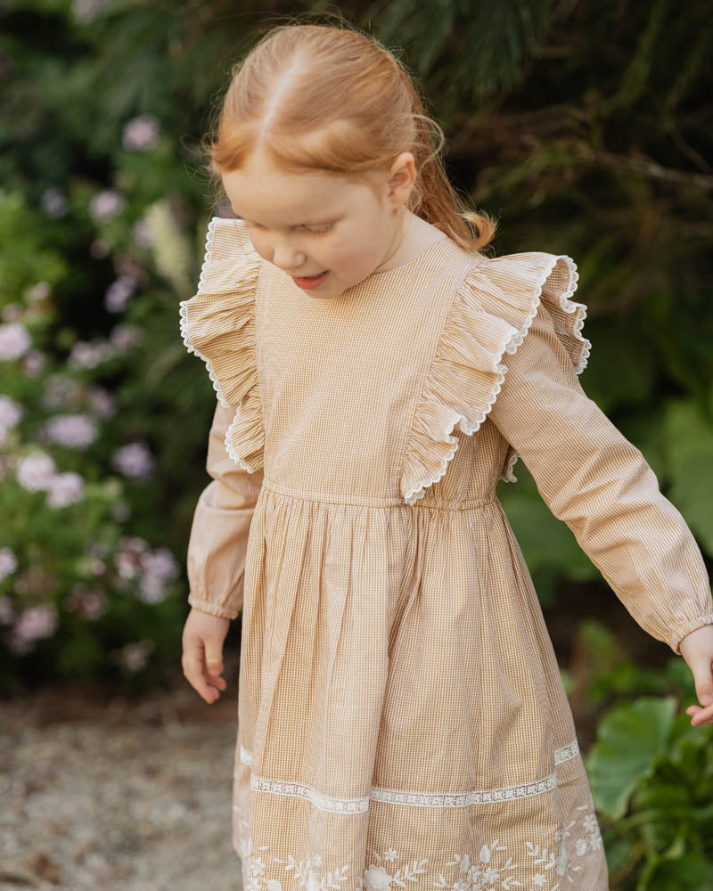 Winnie Emb Gingham Dress