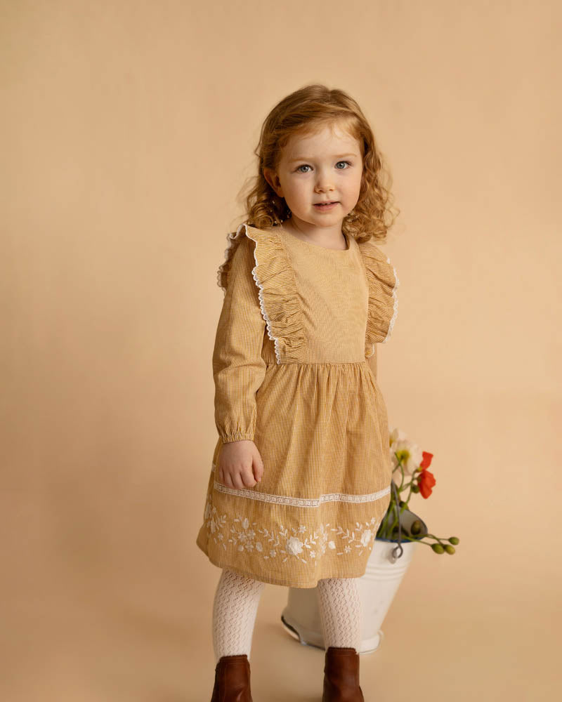 Winnie Emb Gingham Dress