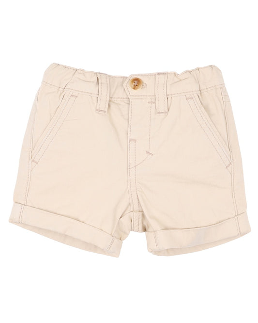 Beige Pocket Shorts