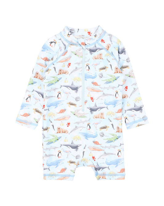 Macro Print LS Rash Suit