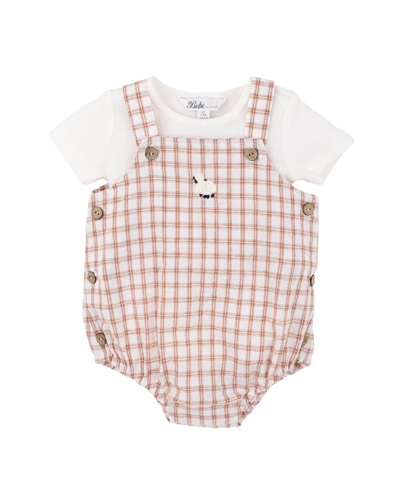 Clayton Check Bodysuit 2pc Set
