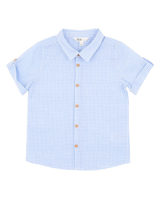 Roman Blue Check SS Shirt