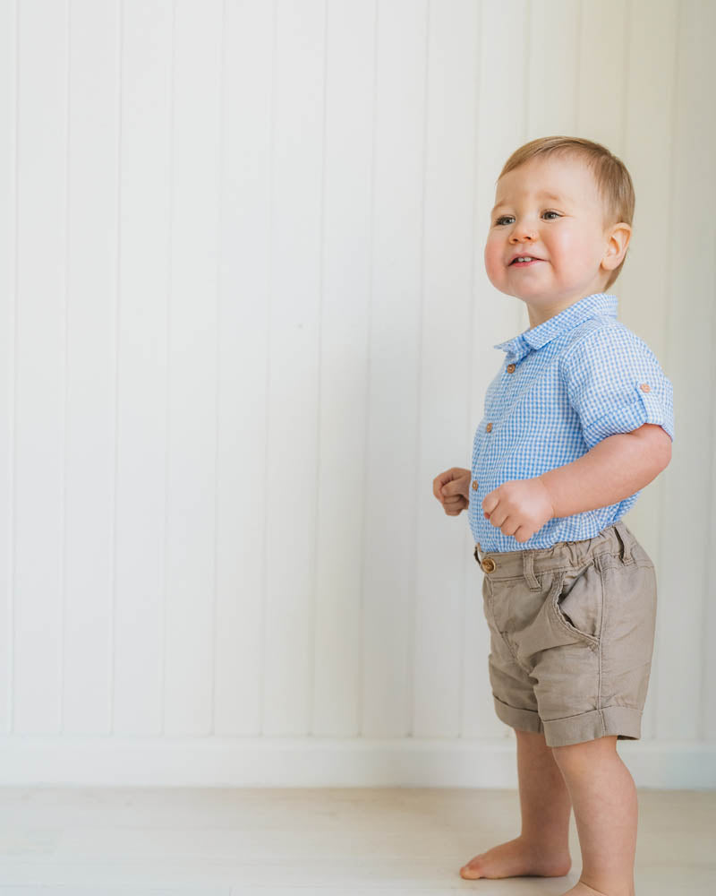 Roman Blue Check SS Shirt