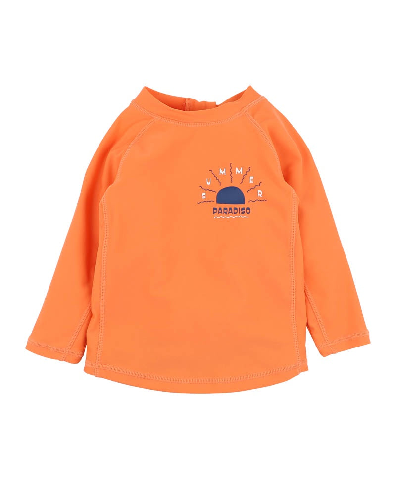Boys Burnt Orange LS Rash Top