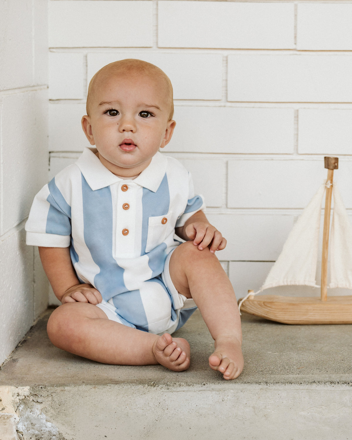 Max Stripe Rugby Romper