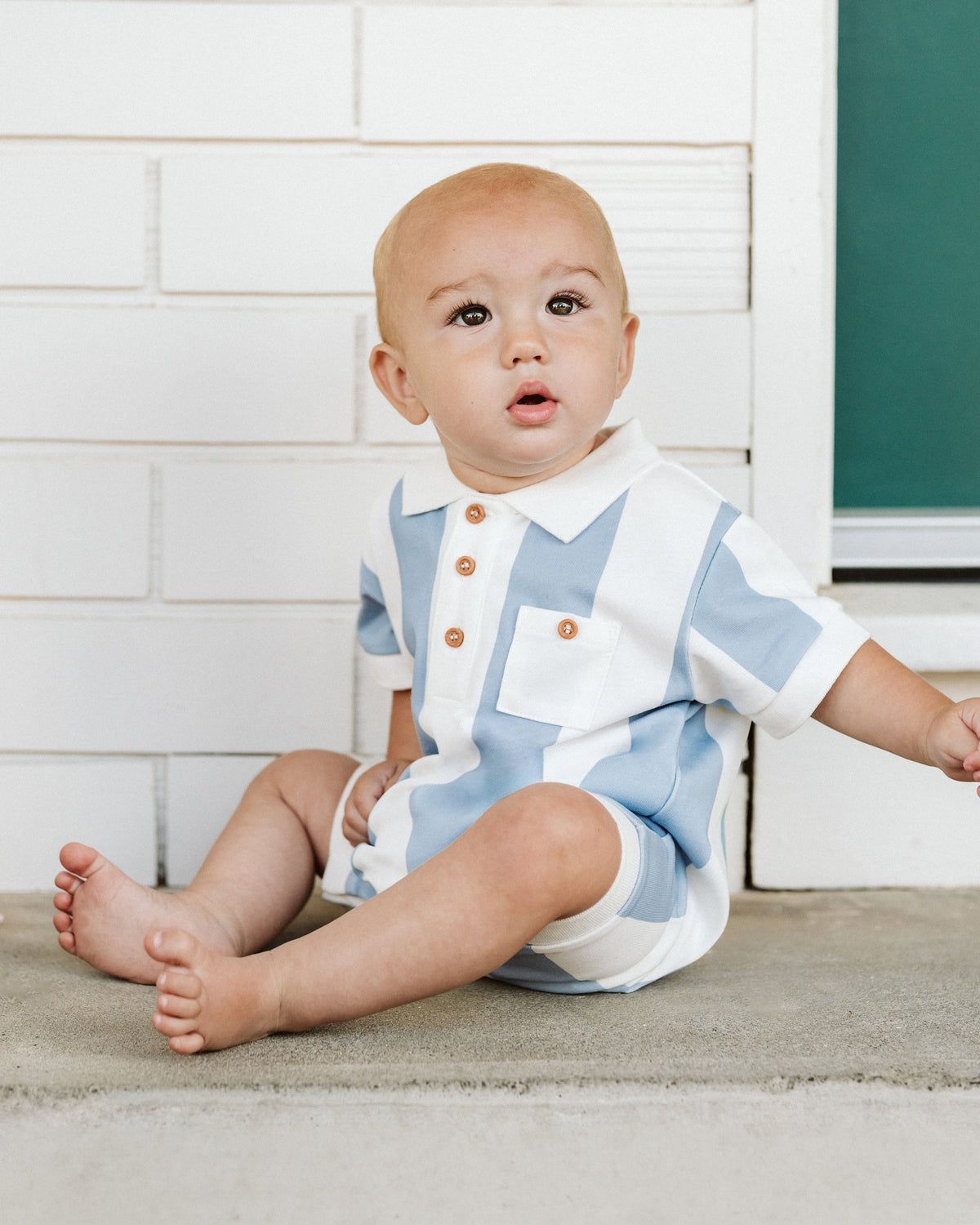 Max Stripe Rugby Romper