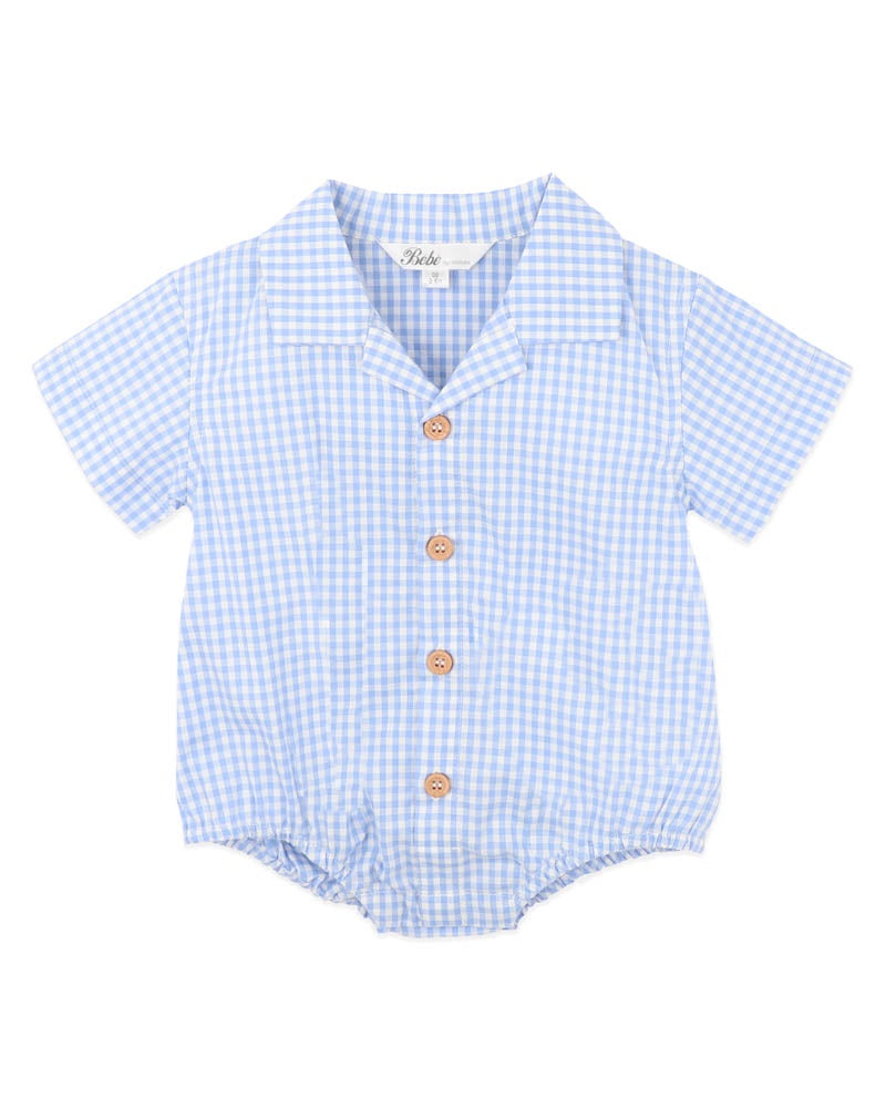 Evan Check Shirt Bodysuit