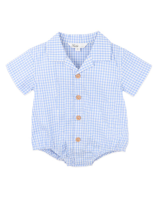 Evan Check Shirt Bodysuit