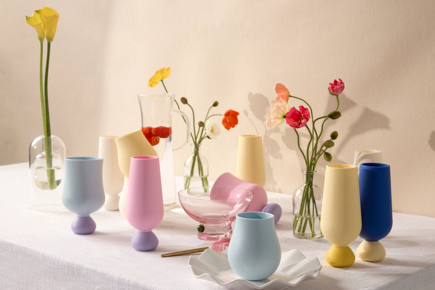 Silicone Gin Cup Bubblegum 2pk