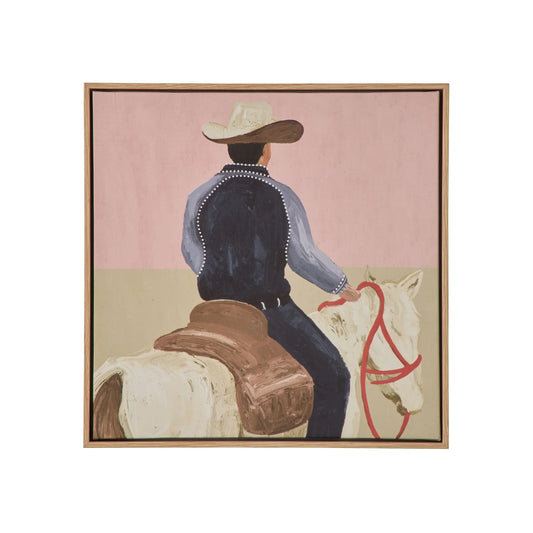 Lone Rider Wall Art 40x40x3.2cm