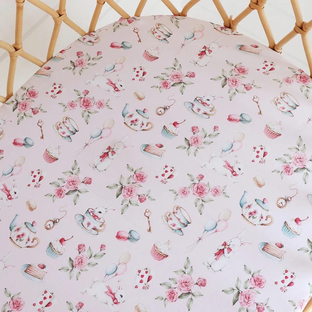 Alice's Tea Party Bassinet Sheet