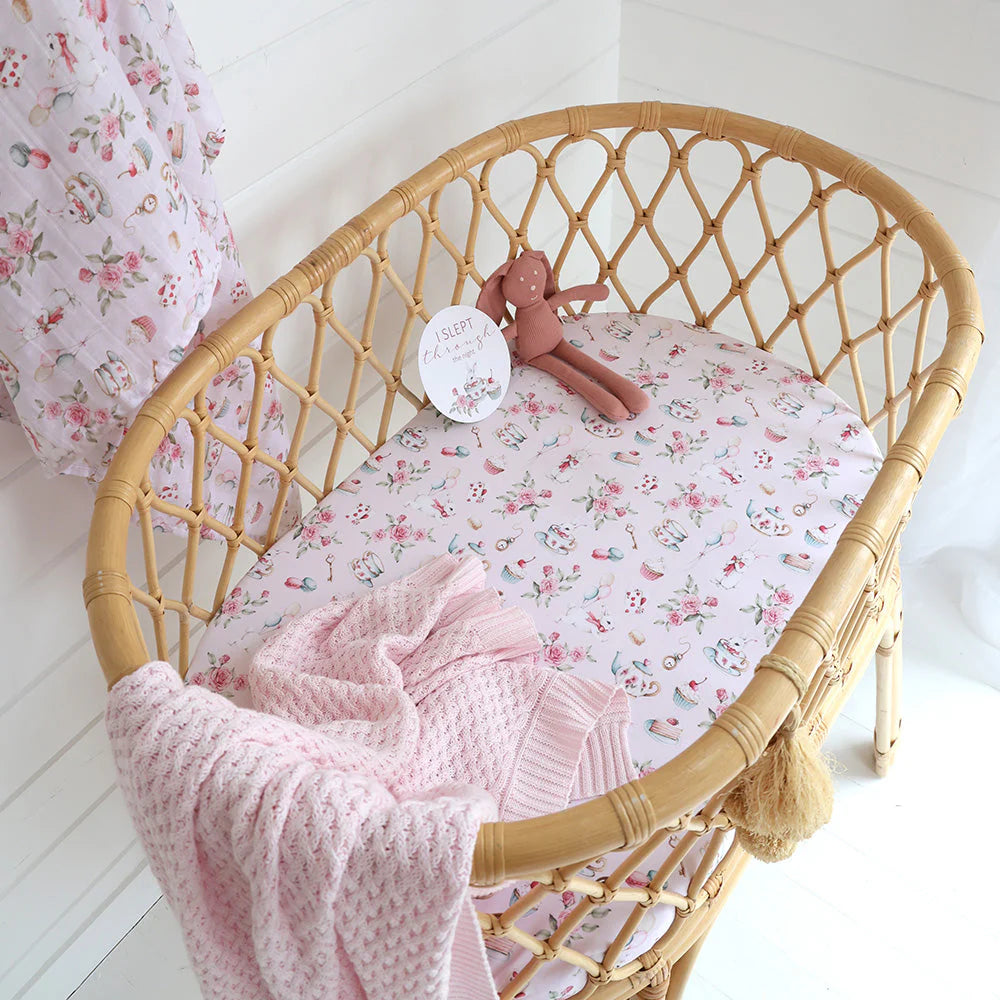Alice's Tea Party Bassinet Sheet