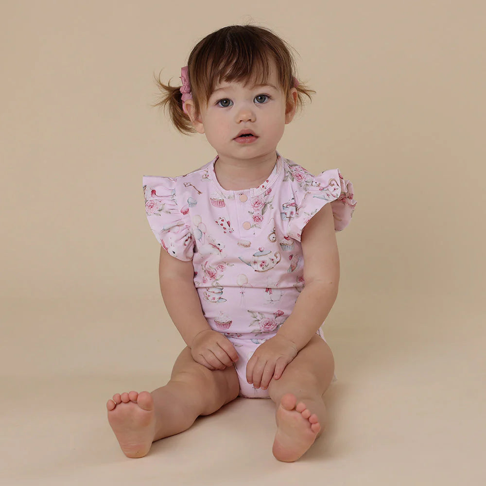 Alice's Tea Party Short Sleeve Bodysuit