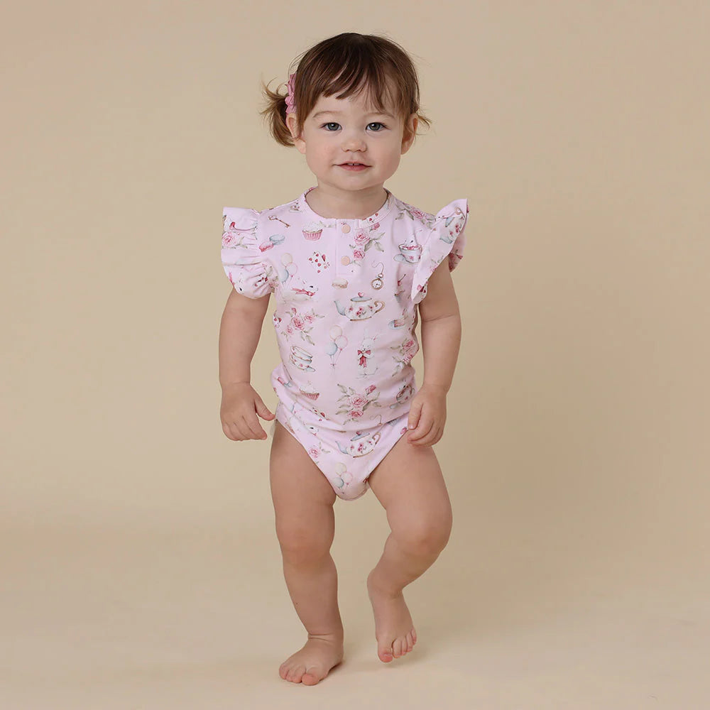 Alice's Tea Party Short Sleeve Bodysuit