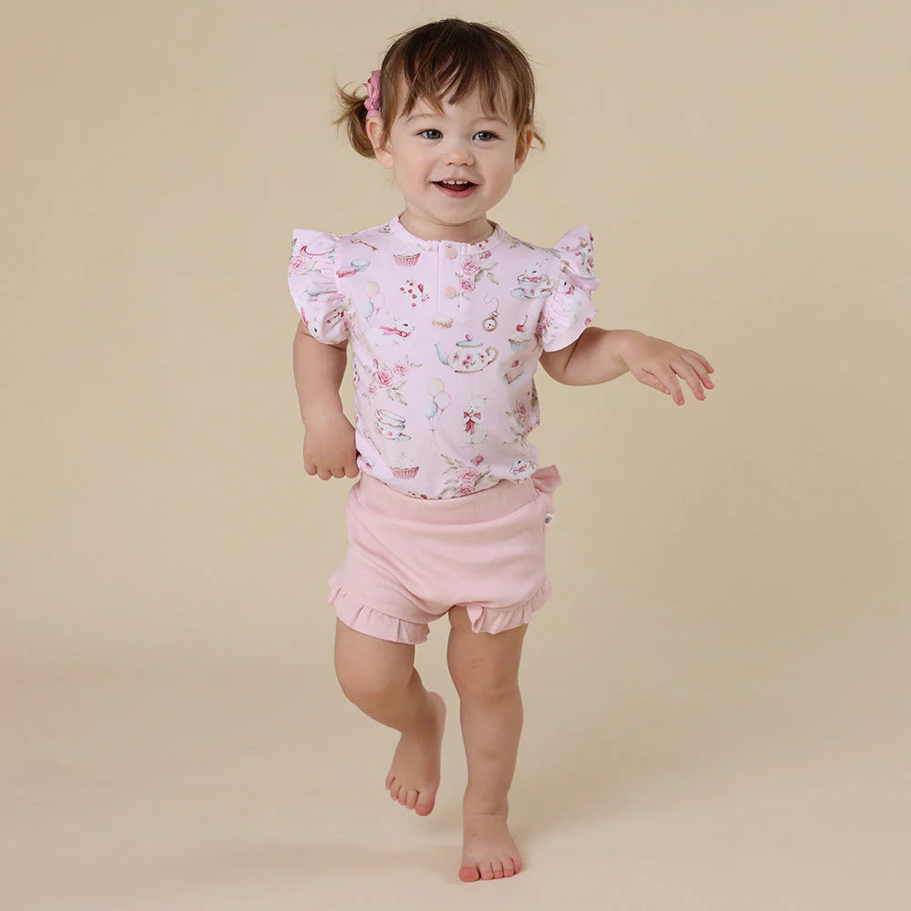 Alice's Tea Party Short Sleeve Bodysuit