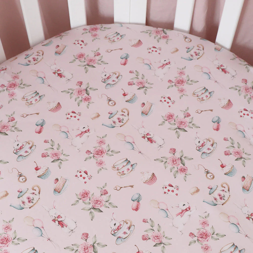 Alice's Tea Party Cot Sheet