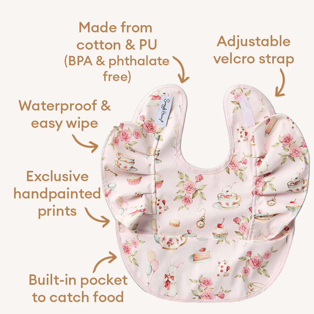 Alice's Tea Party Snuggle Bib