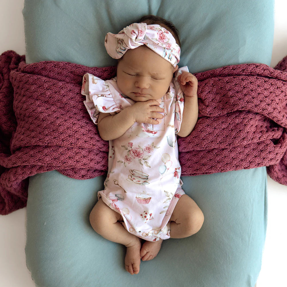 Alice's Tea Party Short Sleeve Bodysuit